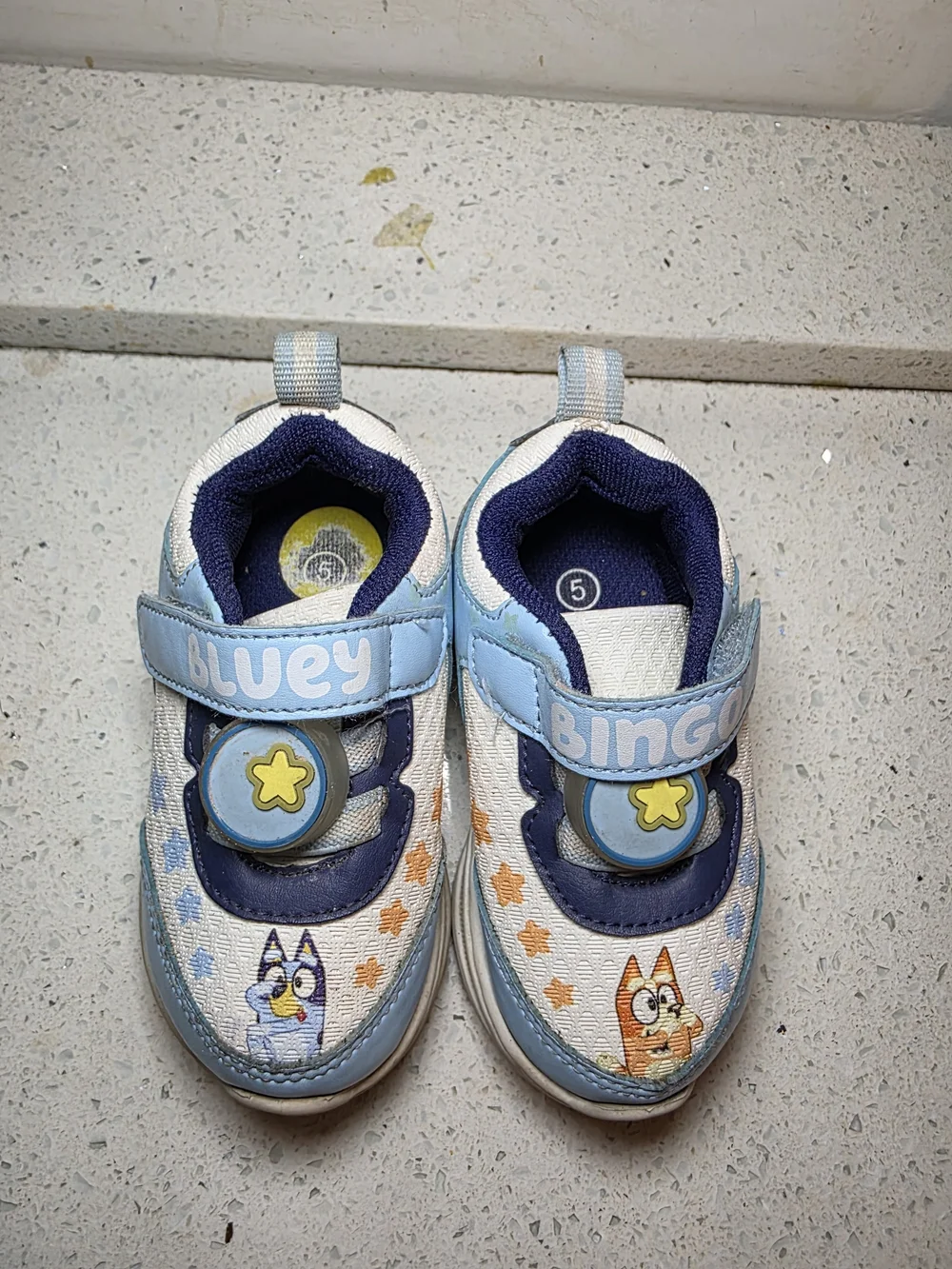 Bluey & Bingo Light Blue Kids Sneakers with Star Accent